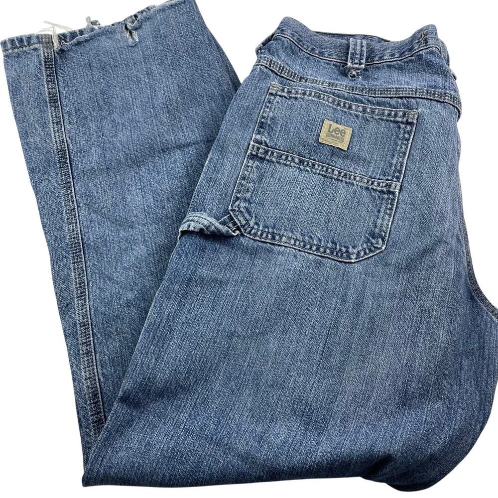 Vintage Y2K Lee Dungarees Carpenter Jeans 38x32 Baggy Skater Grunge